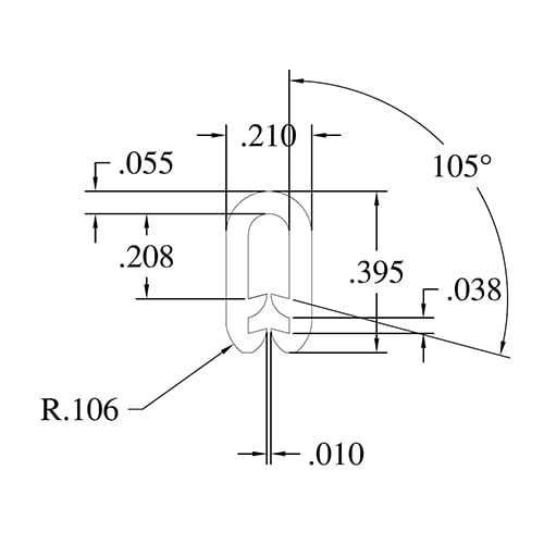 Plastic guide runner, after April 2007. Sold as single 100' roll. Measure your existing guides to determine the size needed.