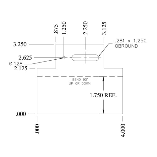 This angle allows for fine tuning of a door's closed position by providing a means to reduce the size of the slot in the guide where the latch closes.