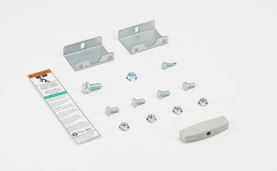 Hardware for installing a model 977 / 988 door into a metal door opening.